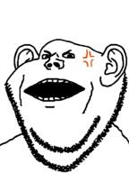 anger_mark angry annoyed_imp ear open_mouth soyjak stubble variant:impish_soyak_ears // 574x768 // 14.5KB