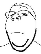 closed_mouth confused glasses soyjak stubble subvariant:wholesome_soyjak variant:gapejak // 600x800 // 6.5KB