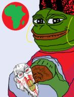africa amphibian angry blood bloodshot_eyes breasts clenched_teeth clothes ear earring female frog glasses hat nas:pepe nipple nosebleed nsfw pepe pepe_the_frog red_eyes soyjak stubble subvariant:feralrage text variant:feraljak vein yellow_teeth // 489x643 // 349.3KB