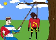 ack angola black_skin boater clothes countrywar cuba_vs_angola flag:angola flag:cuba gusano hat holding_rope meta:tagme muscular_male nigger rope smile smug variant:bernd variant:chudjak // 2100x1500 // 215.0KB