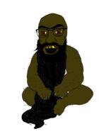 baby beard brown_skin glasses islam open_mouth soyjak subvariant:tetojak variant:feraljak yellow_teeth // 692x950 // 127.9KB