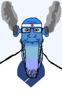 angry bald bloodshot_eyes blue blue_skin calm closed_mouth ear flag flag:japan flag:wakayama fume glasses japan ogre_ears seethe smoke soyjak stretched_chin stubble subvariant:longplier template todofuken transparent_background variant:markiplier_soyjak wakayama // 823x1250 // 58.1KB