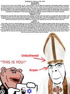 2025 3soyjaks amerimutt aryan atheism beard bible bible_quote bible_verse blue_eyes catholic christianity clothes cross crying ear february february_27 flag flag:progress_pride_flag glasses god hair hand happy_merchant hell holding_object holding_sign jesus jew_nose jews judaism mark_(bible) mark_9:41 mark_9:42 mark_9:43 mark_9:44 mark_9:45 mark_9:46 mark_9:47 mark_9:48 mark_9:49 mark_9:50 mutt plant priest psalm_(bible) psalm_1:1 psalm_1:2 psalm_1:3 psalm_1:4 psalm_1:6 salt sirach_(bible) sirach_5:1 sirach_5:2 sirach_5:3 sirach_5:4 sirach_5:5 sirach_5:6 sirach_5:7 sirach_5:8 soyjak star_of_david stubble subvariant:impish_amerimutt teeth text tree unbothered variant:cobson variant:impish_soyak_ears variant:soyak vestments water wordswordswords yellow_teeth // 1280x1713 // 606.9KB