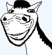 animal animal_ears ear hair horse large_nose looking_at_you smile soyjak stubble subvariant:impish_horse transparent_background variant:impish_soyak_ears // 689x726 // 17.5KB