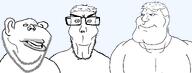 3soyjaks aryan_trio buff closed_mouth clothes ear european_union glasses hair looking_to_the_left looking_to_the_right mcdonalds mexico muscles open_mouth series:aryan_soyjaks smug soyjak stretched_mouth stubble subvariant:euroaryan subvariant:euromutt subvariant:impish_ameriaryan subvariant:impish_amerimutt subvariant:mexiaryan teeth template transparent_background variant:impish_soyak_ears variant:markiplier_soyjak variant:meximutt // 2162x824 // 35.9KB