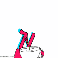 animated closed_mouth cup drinking drinking_straw hand holding_object japanese_text logo nitro poyopoyo soyjak subvariant:impdrink text variant:impish_soyak_ears zoomzoom // 400x391 // 832.1KB
