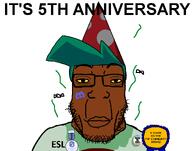 artist:crimsonvoidhydra1488 award boyfriend_(friday_night_funkin') brown_skin clothes discord esl fnf_pedo friday_night_funkin' glasses happy hat nigger party_hat pedophile shitskin smell smile stink_lines stinky subvariant:chudplier text variant:chudjak variant:markiplier_soyjak yellow_sclera // 1206x951 // 49.1KB