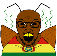 angry antenna artist:chauvin aymara boliguayo boliroach bolis bolita bolivia bolivian buglivia cockroach country cross_eyed derp eyebrows flag flag:bolivia forehead_lines glasses gums italo-argentine_war latinx looking_at_you nose open_mouth roach rotten_teeth shitgentinian soyjak stink stink_lines stinky stubble subvariant:feraljak_front variant:feraljak wing // 622x607 // 55.9KB