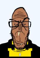 angry brown_skin building castle closed_mouth clothes county european finnmark flag flag:finnmark glasses mucus mustache mutt norway red_eyes soyjak subvariant:euromutt sweater transparent_background variant:markiplier_soyjak white_skin // 591x843 // 17.1KB