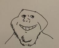 closed_mouth internet_is_leaking redraw smile soyjak stubble traditional_media variant:impish_soyak_ears // 1024x838 // 427.3KB