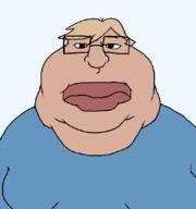 amerimutt blue_shirt closed_mouth clothes double_chin fat front_facing glasses gynaecomastia hair looking_at_you miko_(namefag) mutt namefag_drama transparent_background variant:meximutt white_skin yellow_hair // 795x849 // 34.2KB