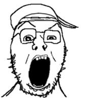 clothes glasses hat open_mouth soyjak stubble variant:unknown // 226x255 // 36.9KB