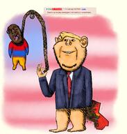 2soyjaks american_flag arm armenia armenigger art black_skin california clothes communism donald_trump drawfag drawing drawn_background ear flag:armenia foot full_body glasses hammer_and_sickle hand hanging leg nigger open_mouth orange_skin poop request rope smile stubble suit variant:bernd variant:impish_soyak_ears yellow_hair // 1395x1466 // 1.6MB