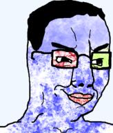 closed_mouth glasses hair smug soyjak trend:colorjak variant:chudjak // 630x736 // 407.2KB