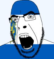 angry country flag flag:kherson_oblast_(ukraine) glasses hair kherson_oblast looking_to_the_left oblast open_mouth plant russia soyjak stubble teeth thick_eyebrows ukraine variant:cobson // 721x789 // 49.6KB