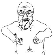 coomer glasses gooner soyjak stubble tounge_out variant:goonjak // 3168x3245 // 664.9KB