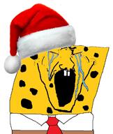 christmas christmas_hat crying hole santa_hat sponge spongebob_squarepants variant:soyak yellow_skin // 938x1115 // 435.2KB