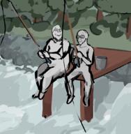 2soyjaks artist:shemmysloota bucket calm drawing fishing fishing_rod lake pier sitting smile subvariant:wholesome_soyjak variant:gapejak variant:soyak // 1042x1066 // 450.0KB