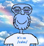 arm calm closed_mouth glasses rainbow sky soyjak stubble variant:unknown // 199x208 // 48.7KB