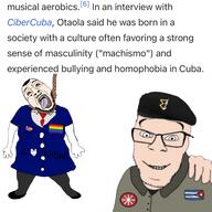 amerimutt cuba faggot flag:cuba flag:gay_pride_flag transheart uniform variant:bernd variant:feraljak // 2048x2048 // 387.3KB