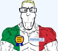 award blue_eyes flag flag:italy glasses hamas_2(namefag) hamas_2(namegod) italy italy_vs_mexico muscles soyjak stubble subvariant:euroaryan subvariant:euromutt transparent_background trend:aryan variant:markiplier_soyjak yellow_hair // 1059x929 // 127.2KB
