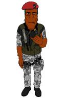 army black_mesa black_skin blue_hair boots camouflage fnf fnf_aryan fnf_pedo fnfpedo full_body half-life half_life hecu knife marine military military_beret military_uniform pouches series:aryan_soyjaks soldier subvariant:chudplier vest video_game walkie_talkie // 1080x1587 // 226.3KB