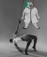 ariral buff gigachad grey_skin hanging muscular_male pointy_ears rope voices_of_the_void // 844x1022 // 379.5KB