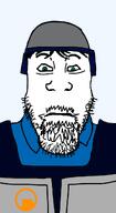 bald barney barney_calhoun clothes green_eyes half-life helmet neutral soyjak stubble subvariant:neutralplier variant:markiplier_soyjak // 600x1100 // 170.4KB
