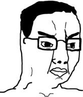 animated big_lips ext=gif frown glasses hair half_open_mouth oh_my_god_she_is_so_attractive smile thick_eyebrows variant:chudjak // 860x1000 // 321.4KB