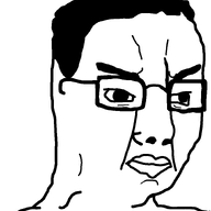 animated big_lips ext=gif frown glasses hair half_open_mouth oh_my_god_she_is_so_attractive smile thick_eyebrows variant:chudjak // 860x1000 // 321.4KB