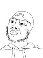 bald beard big_lips big_nose blush blushing clothes glasses hoodie mustache soyjak stubble variant:bwcsheniqua white_background white_skin // 1000x1366 // 30.4KB