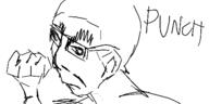 angry closed_mouth fist glasses hair hand oekaki punch redraw soyjak variant:chudjak // 500x250 // 28.7KB