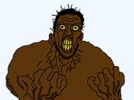 angry black_skin clenched_teeth doom doom_(game) glasses hair nigger nuvariant red_lips rotten_teeth soyjak stubble teeth variant:dumjacque vein yellow_sclera yellow_teeth // 800x600 // 19.8KB