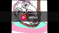animated bloodshot_eyes crying dead flag glasses hair hanging hitfilm mustache open_mouth purple_hair rope soyjak stubble suicide text tongue tranny variant:bernd yellow_teeth // 1920x1080 // 9.4MB
