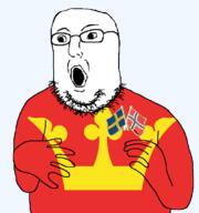 arm county crown flag flag:norway flag:sweden flag:vestfold glasses hair hand norway open_mouth soyjak stubble transparent_background variant:norwegian vestfold // 723x770 // 71.1KB