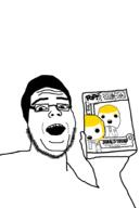 donald_trump funko_pop glasses hair hand open_mouth soyjak star_of_david text variant:unknown yellow_hair // 1242x1842 // 310.1KB