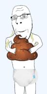 123rf_watermark arm diaper glasses hand holding_object holding_poop leg poop smile soyjak stinky stock_image stock_image_watermark stubble subvariant:nucob variant:cobson watermark // 680x1352 // 216.9KB