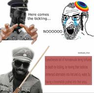 beard bloodshot_eyes crying gigachad glasses hair judaism large_nose nazism open_mouth payos soyjak thick_eyebrows variant:soyak // 1162x1154 // 101.2KB