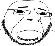 glasses sad soyjak stubble subvariant:medicated_cobson variant:cobson // 1000x849 // 50.8KB