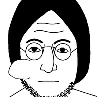 chewing eyebrows forehead_lines glasses gum hair mouth_closed nose soyjak stubble variant:lennonjak // 600x800 // 918.2KB