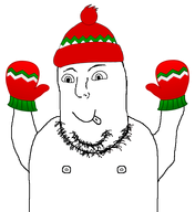 arms_up christmas clothes hat mittens nipple tongue_out transparent_background variant:flubbert winter // 700x762 // 80.8KB