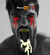 anger_mark angry beard blood blood_from_eyes bloodshot_eyes buff cum eyebrow eyebrows eyelashes gooner gray_skin grayscale grey_skin greyscale hair long_face muscles muscular_male mustache nas:gigachad nose open_mouth pornhub rotten_teeth teeth tongue yellow_teeth