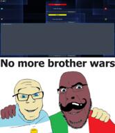 3soyjaks argentina benito_mussolini brown_skin closed_mouth countrywar diplomacy flag flag:argentina flag:italy freeciv freeciv_21 friendship glasses italy justo_urquiza mustache nigger no_more_brother_wars peace smile soyjak stubble subhuman subvariant:wholesome_soyjak sun text treaty variant:cobson variant:feraljak variant:gapejak white_skin yellow yellow_skin // 1920x2219 // 709.6KB