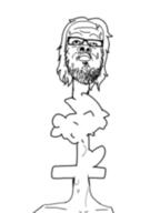 amiibo beard closed_mouth glasses hair meme sonic_the_hedgehog soyjak suspicious throat variant:a24_slowburn_soyjak // 1536x2048 // 435.0KB