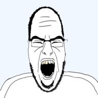 balding china closed_eyes open_mouth screaming subvariant:chinkson variant:cobson // 1280x1280 // 313.1KB