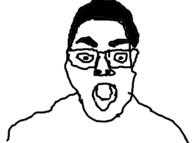 chud glasses meta:tagme open_mouth variant:chudjak variant:unknown // 1170x871 // 145.5KB