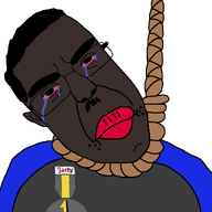 ack award badge black_skin bloodshot_eyes crying frown hair hanging jake moustache noose red_lips rope subvariant:patrick suicide text tongue transparent_background trend:jartycuck trend:slopjak variant:chudjak // 1120x1120 // 38.8KB