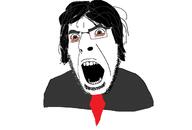 angry brown_eyes clothes glasses hair meta:tagme open_mouth soyjak stubble variant:cobson // 1638x1106 // 61.5KB