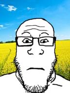 bald field glasses neutral sky stubble subvariant:neutralplier ukraine variant:markiplier_soyjak // 600x800 // 148.0KB