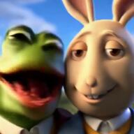 amphibian creepy frog froglaugh kek meta:ai_generated nas:baxter nas:pepe pepe_the_frog pepelaugh rabbit subnas:pepelaugh // 480x480, 17.5s // 2.6MB